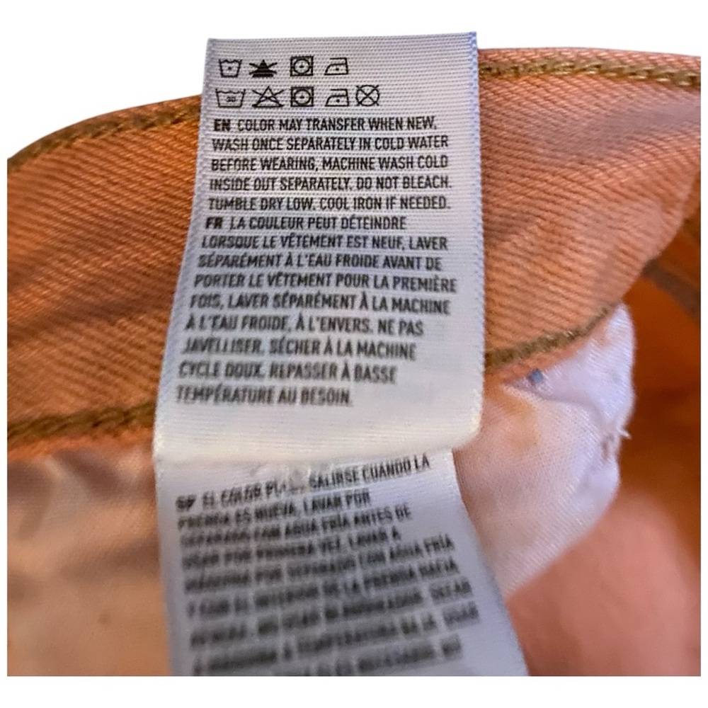 American Eagle Outfitters Orange Cropped Jeans - Picture 5 of 9